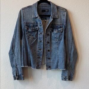 Kut from the Kloth Frayed Denim Jacket